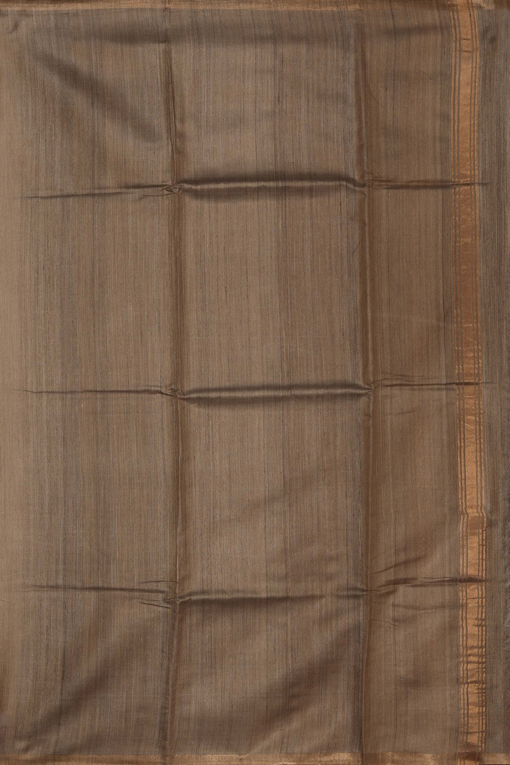 Image of Tussar Silk Beige Dhoti With Kanduva (8 X 4)